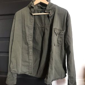 Green Jean jacket